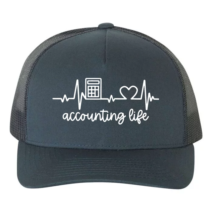 Novelty Accounting Life Heartbeat Accountant Tax Season Yupoong Adult 5-Panel Trucker Hat