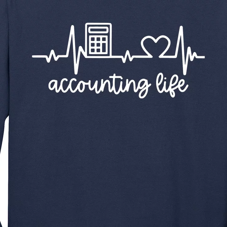 Novelty Accounting Life Heartbeat Accountant Tax Season Long Sleeve Shirt