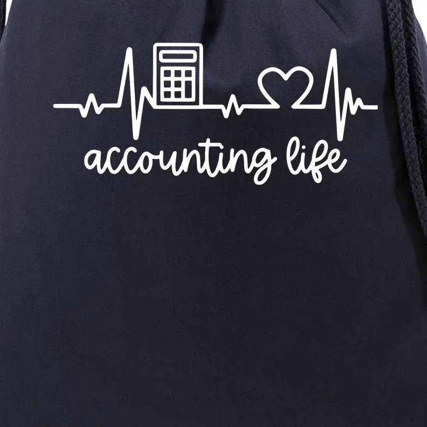 Novelty Accounting Life Heartbeat Accountant Tax Season Drawstring Bag