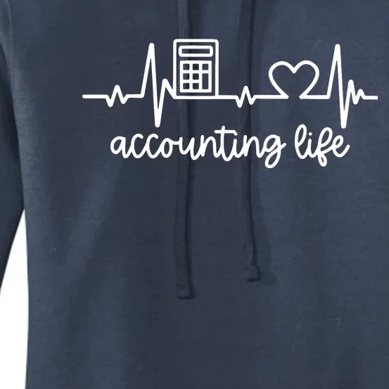 Novelty Accounting Life Heartbeat Accountant Tax Season Women's Pullover Hoodie