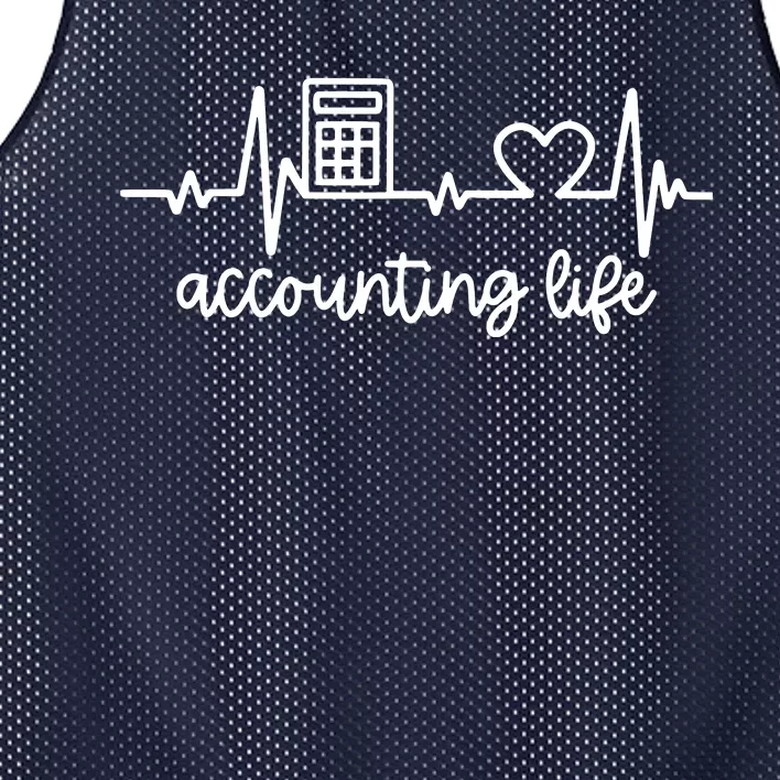 Novelty Accounting Life Heartbeat Accountant Tax Season Mesh Reversible Basketball Jersey Tank