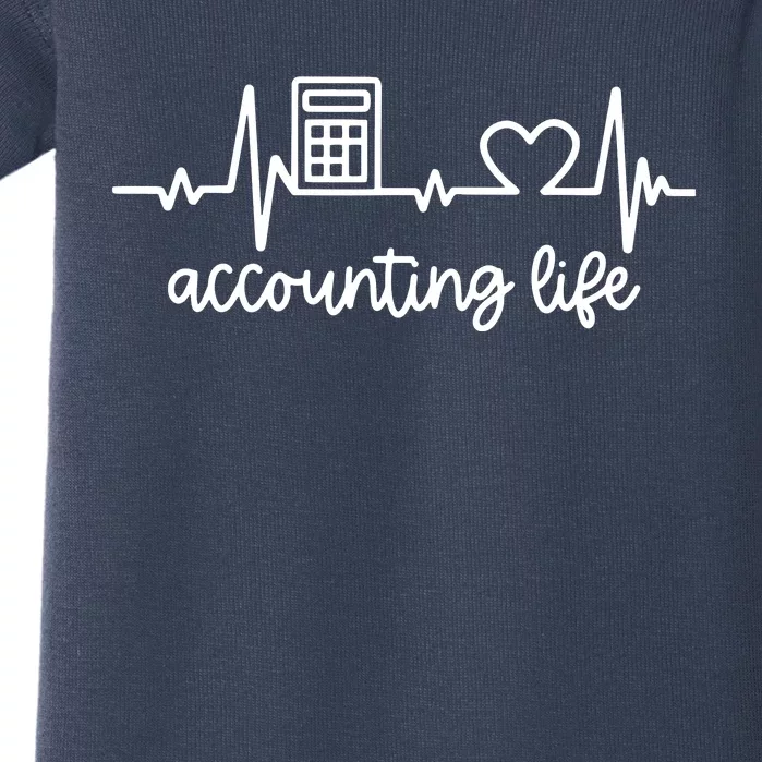 Novelty Accounting Life Heartbeat Accountant Tax Season Baby Bodysuit