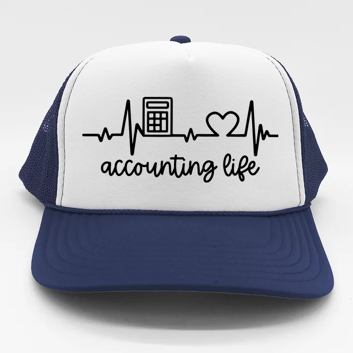 Novelty Accounting Life Heartbeat Accountant Tax Season Trucker Hat