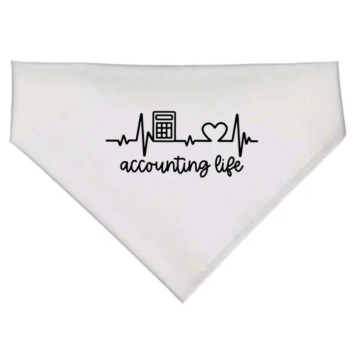 Novelty Accounting Life Heartbeat Accountant Tax Season USA-Made Doggie Bandana