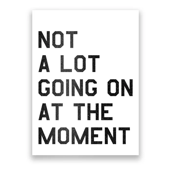 Not A Lot Going On At The Moment Poster