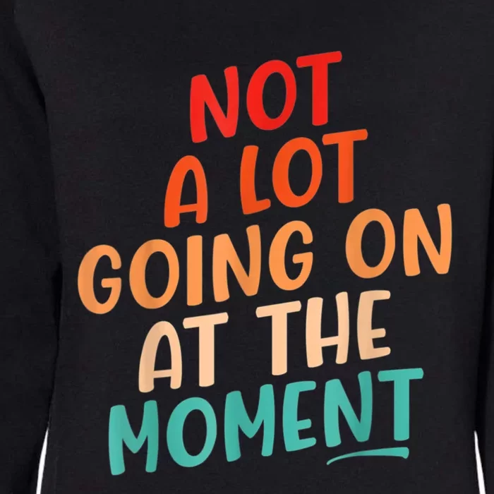 Not A Lot Going On At The Moment Womens California Wash Sweatshirt