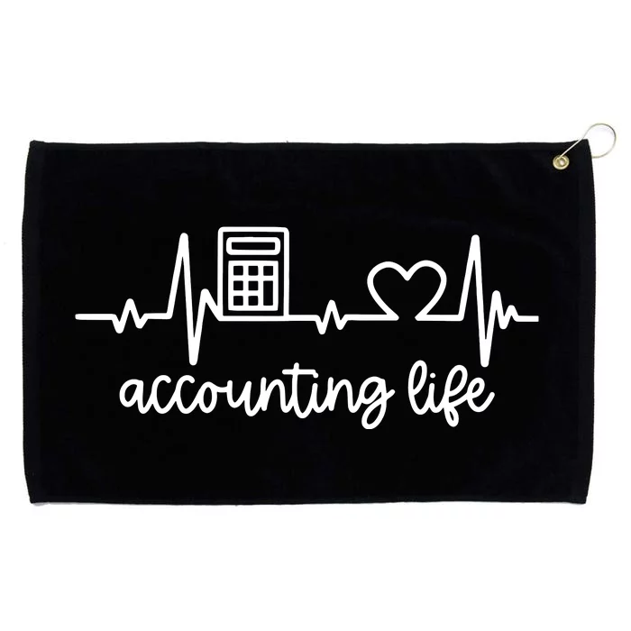 Novelty Accounting Life Heartbeat Accountant Tax Season Grommeted Golf Towel