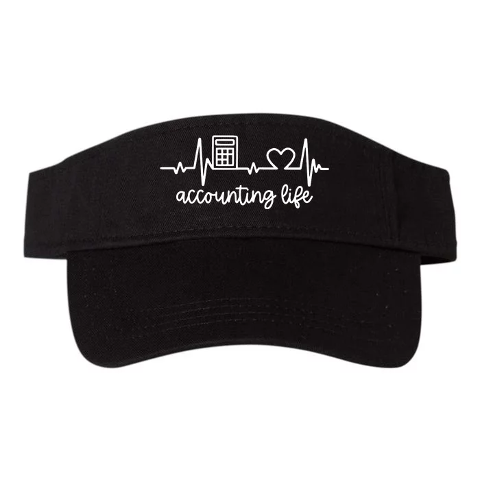 Novelty Accounting Life Heartbeat Accountant Tax Season Valucap Bio-Washed Visor