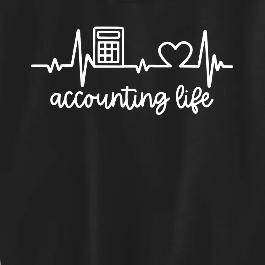 Novelty Accounting Life Heartbeat Accountant Tax Season Kids Sweatshirt