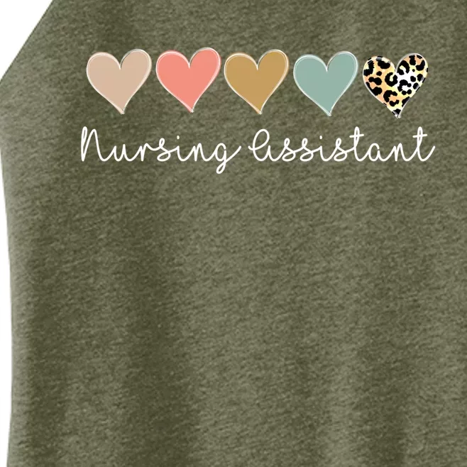 Nursing Assistant Leopard Nursing Assistant And Nurses Aide Gift Women’s Perfect Tri Rocker Tank