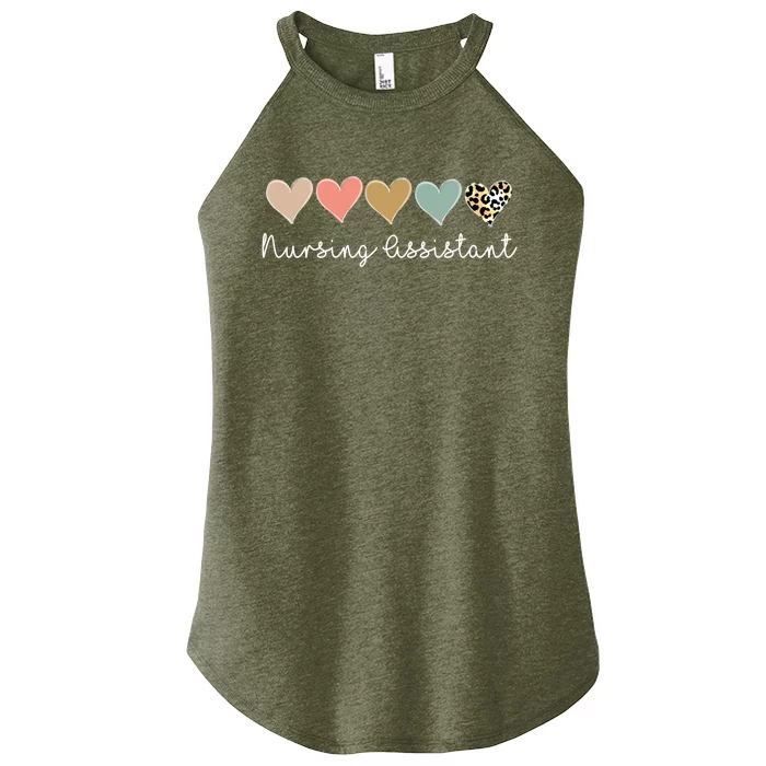 Nursing Assistant Leopard Nursing Assistant And Nurses Aide Gift Women’s Perfect Tri Rocker Tank