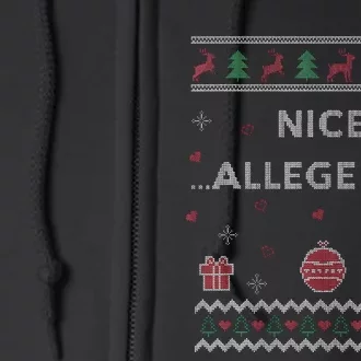 Nice Allegedly Lawyer Funny Attorney Ugly Christmas Full Zip Hoodie