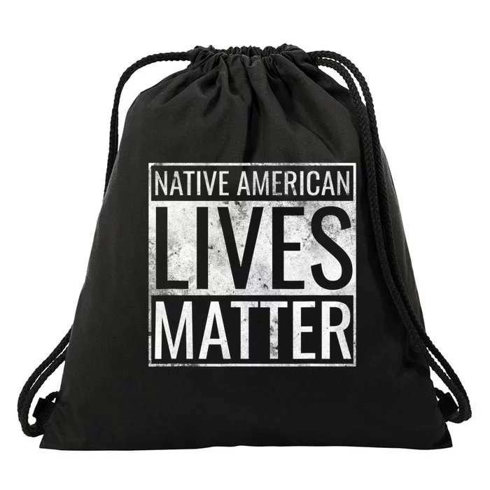 Native American Lives Matter Indigenous Peoples' Day Drawstring Bag