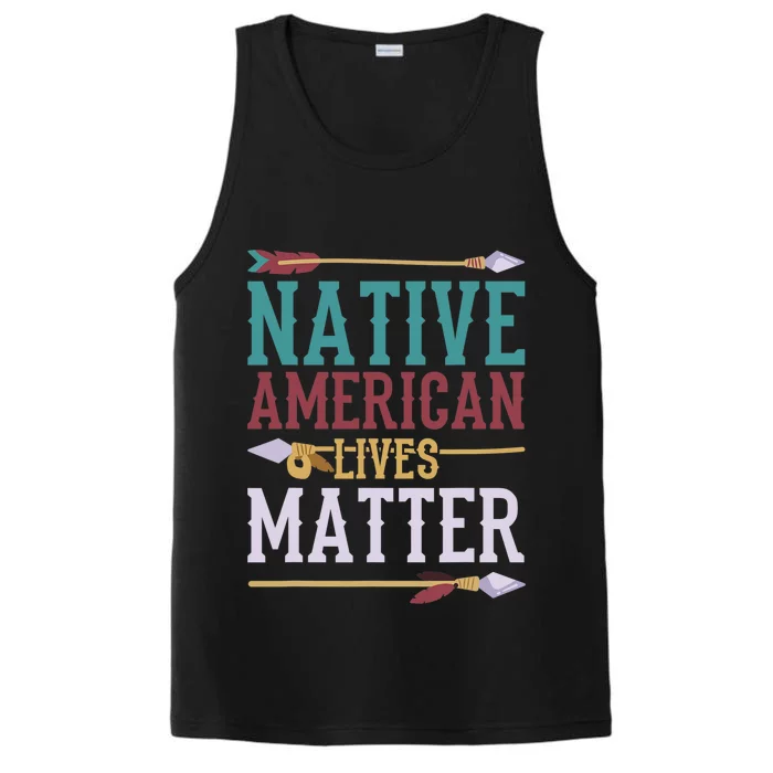 Native American Lives Matter Native American Design Performance Tank