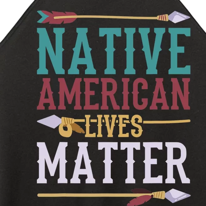 Native American Lives Matter Native American Design Women’s Perfect Tri Rocker Tank