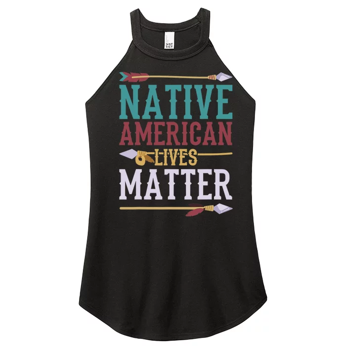 Native American Lives Matter Native American Design Women’s Perfect Tri Rocker Tank