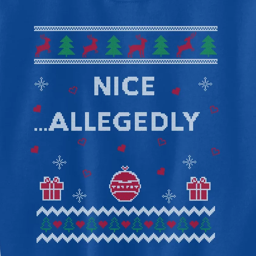 Nice Allegedly Lawyer Funny Attorney Design Ugly Christmas Funny Gift Kids Sweatshirt