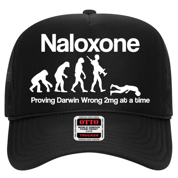 Naloxone Proving Darwin wrong 2 mg at a time High Crown Mesh Trucker Hat