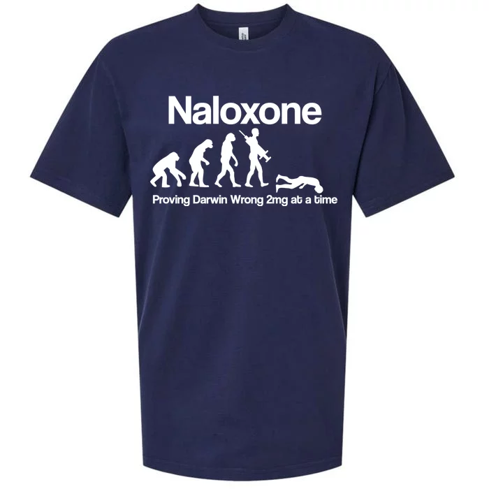 Naloxone Proving Darwin wrong 2 mg at a time Sueded Cloud Jersey T-Shirt