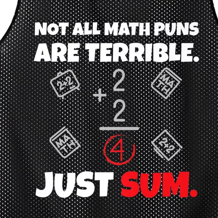 Not All Math Jokes Are Terrible Just Sum - Math Teacher Pun Premium Mesh Reversible Basketball Jersey Tank