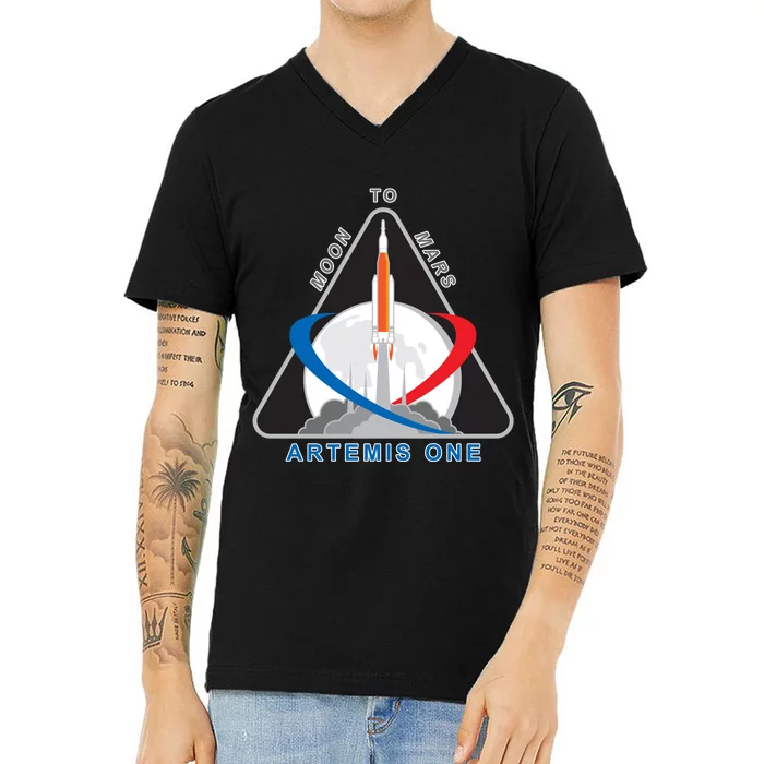 NASA Artemis Moon To Mars V-Neck T-Shirt