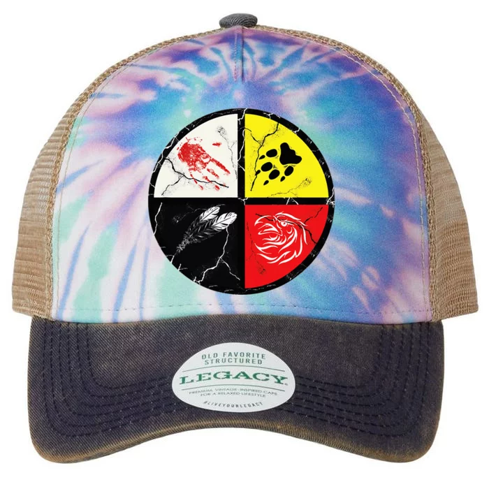 Native American Medicine Wheel Legacy Tie Dye Trucker Hat