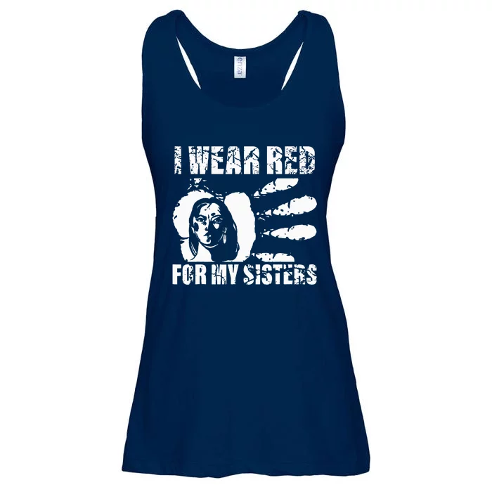 Native America MMIW Awareness I Wear Red For My Sisters Ladies Essential Flowy Tank