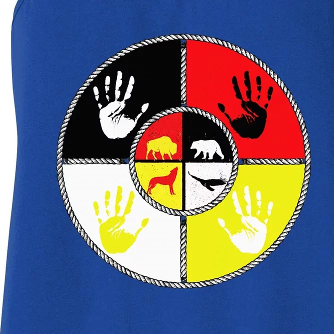 Native Americans Medicine Wheel Mmiw Women's Racerback Tank