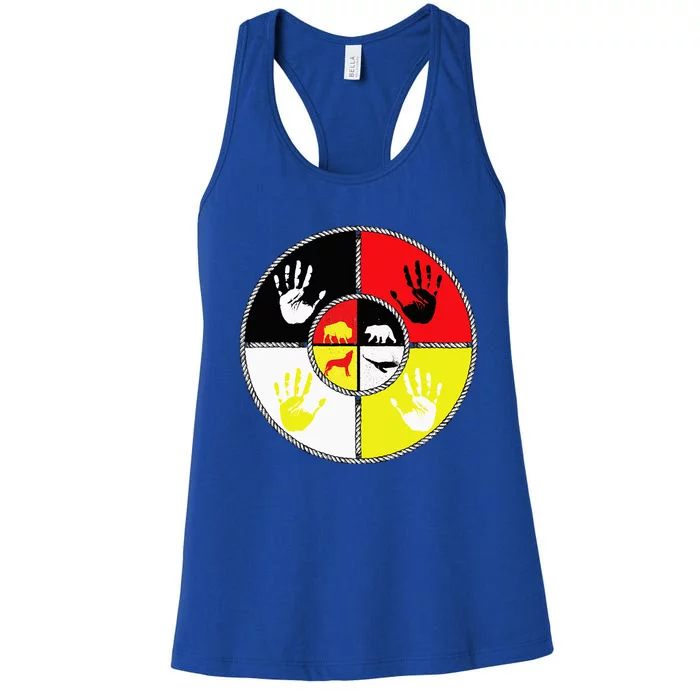 Native Americans Medicine Wheel Mmiw Women's Racerback Tank