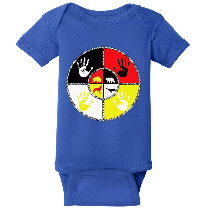 Native Americans Medicine Wheel Mmiw Baby Bodysuit