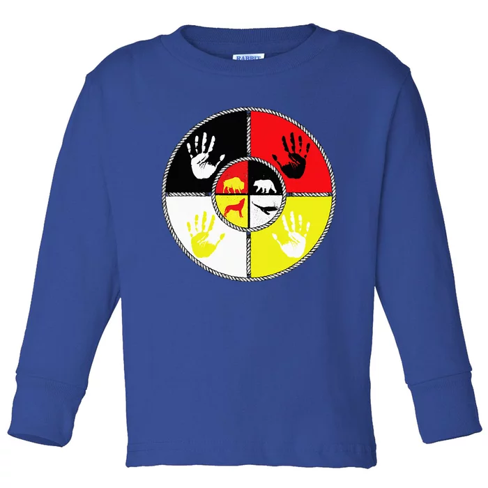 Native Americans Medicine Wheel Mmiw Toddler Long Sleeve Shirt