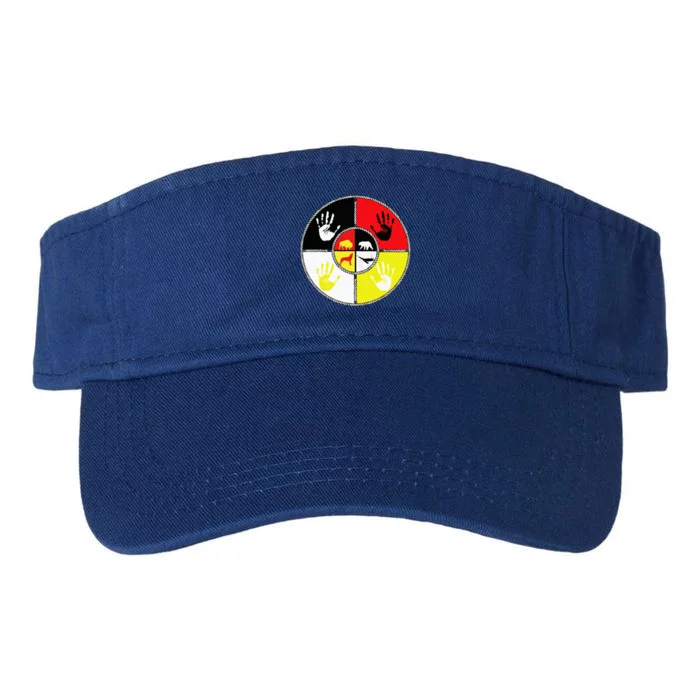 Native Americans Medicine Wheel Mmiw Valucap Bio-Washed Visor