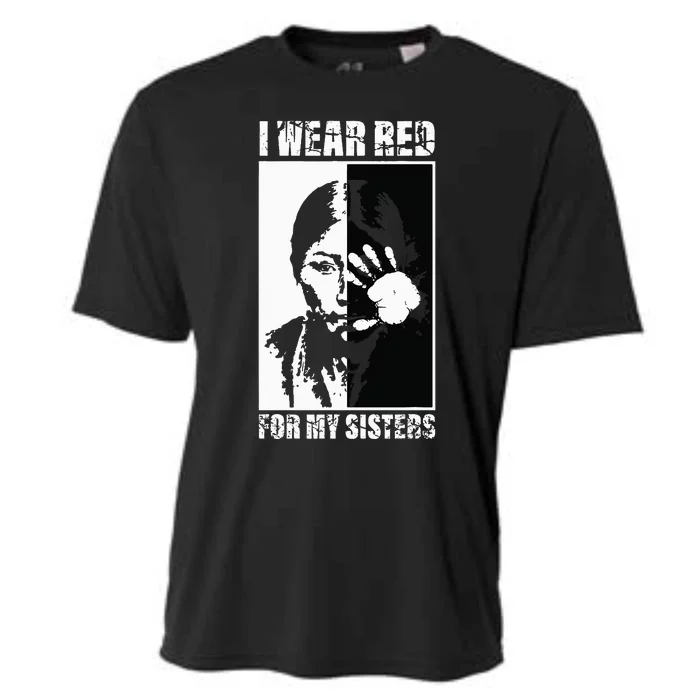 Native America MMIW Awareness I Wear Red For My Sisters Cooling Performance Crew T-Shirt