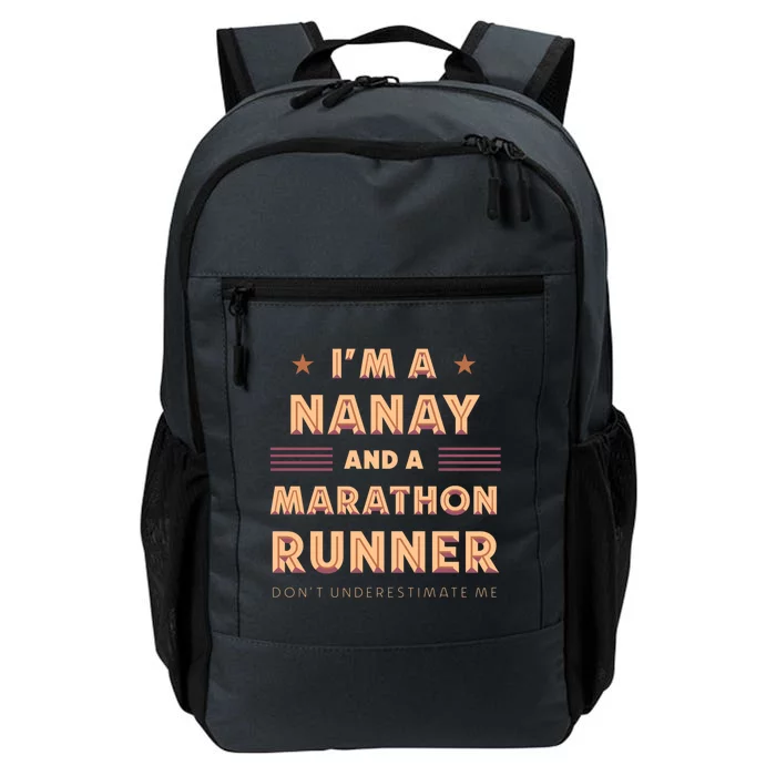 Nanay And Marathon Runner Funny Running Humor Sprinting Mom Meaningful Gift Daily Commute Backpack