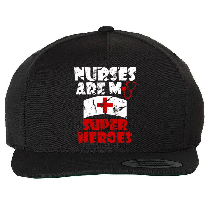 Nurses Are My Super Heroes Funny Cool Gift Wool Snapback Cap