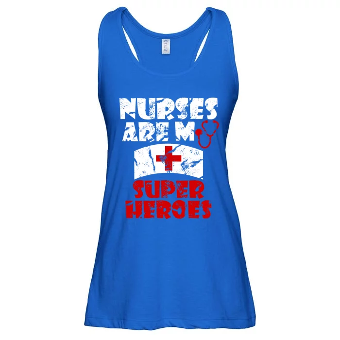 Nurses Are My Super Heroes Funny Cool Gift Ladies Essential Flowy Tank