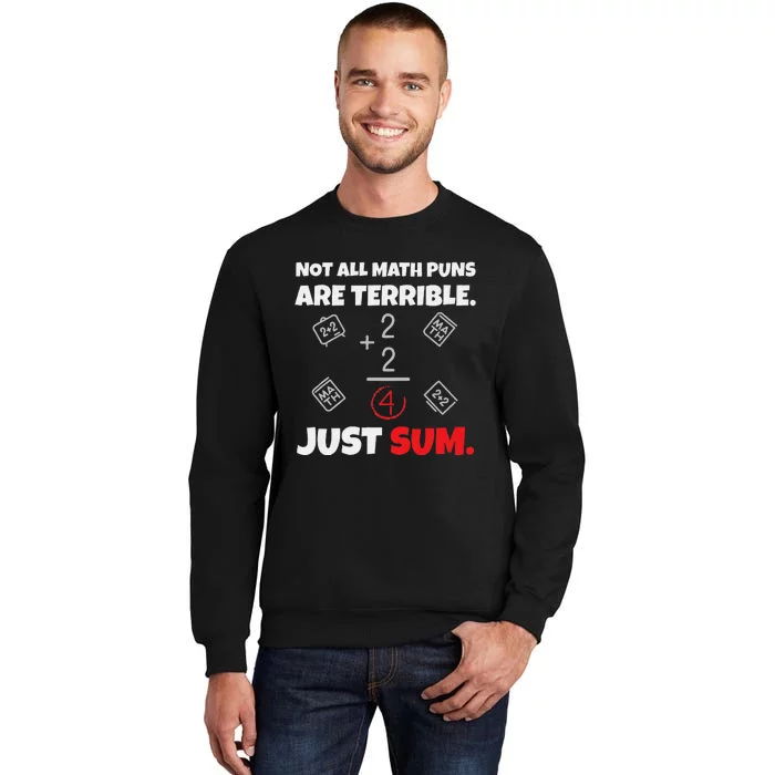 Not All Math Jokes Are Terrible Just Sum funny Math Teacher Tall Sweatshirt