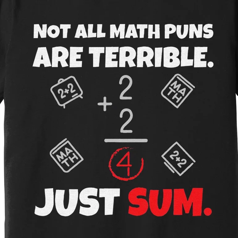 Not All Math Jokes Are Terrible Just Sum Math Teacher Pun Premium T-Shirt