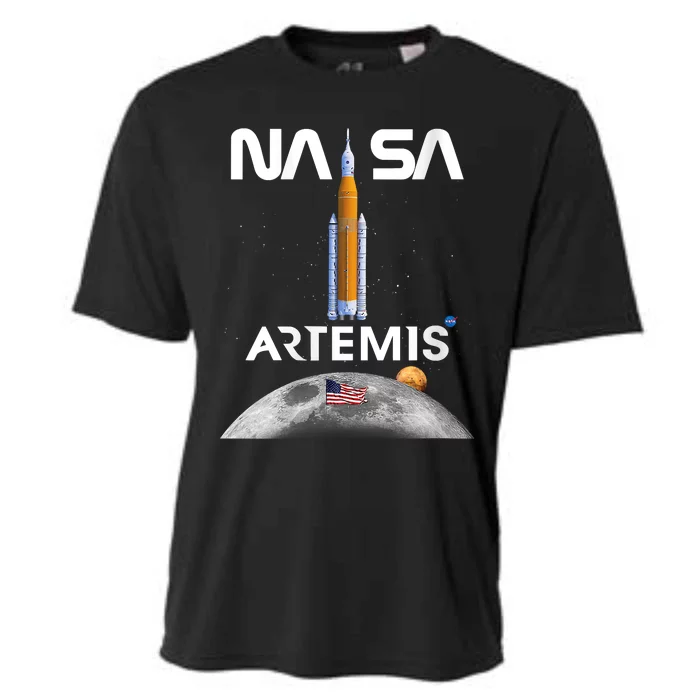 NASA Artemis Mission SLS Worm Insignia Cooling Performance Crew T-Shirt