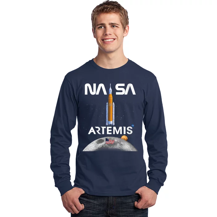 NASA Artemis Mission SLS Worm Insignia Long Sleeve Shirt