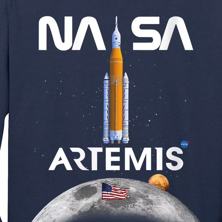 NASA Artemis Mission SLS Worm Insignia Long Sleeve Shirt