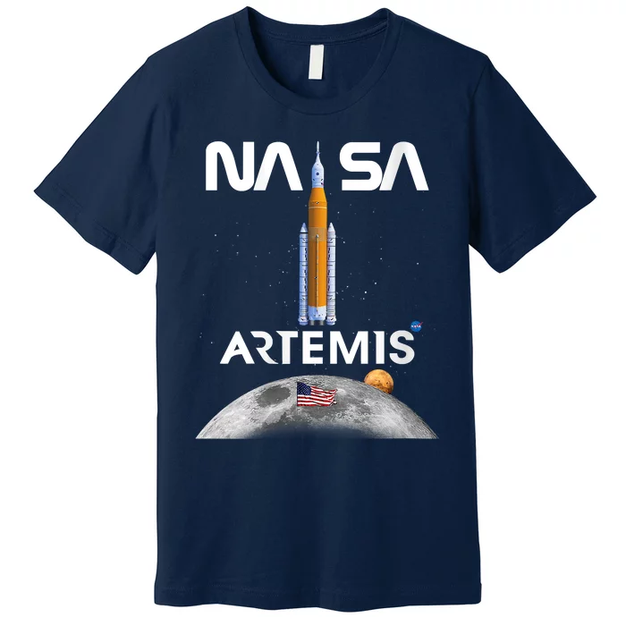 NASA Artemis Mission SLS Worm Insignia Premium T-Shirt