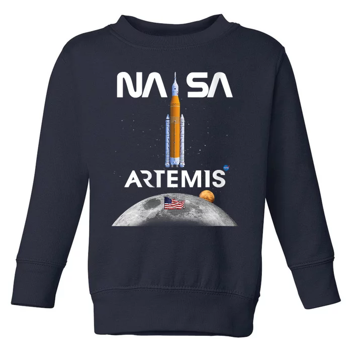 NASA Artemis Mission SLS Worm Insignia Toddler Sweatshirt