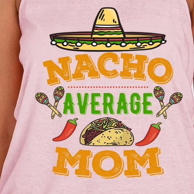 Nacho Average Mom Cinco De Mayo Gift Women's Knotted Racerback Tank