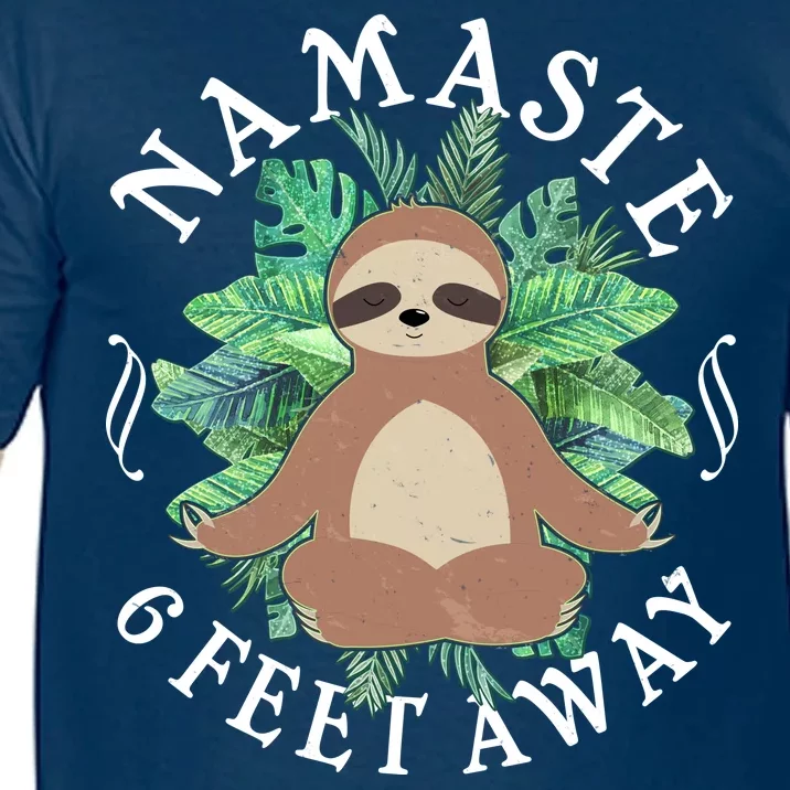 Namaste 6 Feet Away Meditating Sloth Comfort Colors T-Shirt