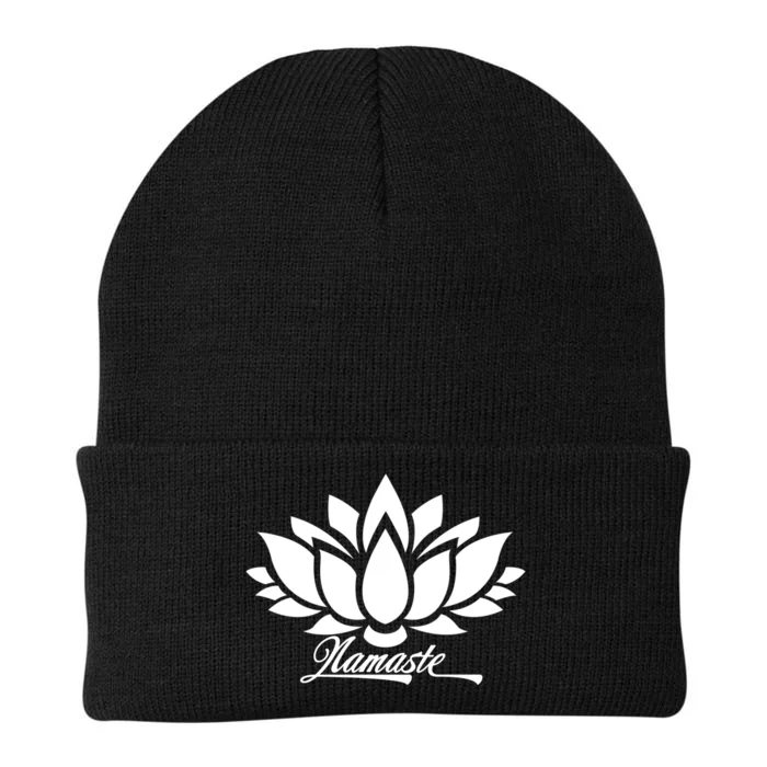 Namaste Lotus Knit Cap Winter Beanie