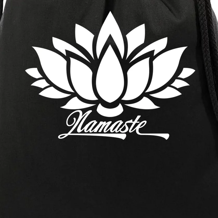 Namaste Lotus Drawstring Bag