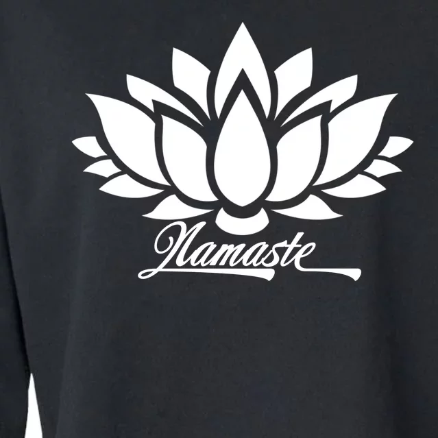 Namaste Lotus Cropped Pullover Crew