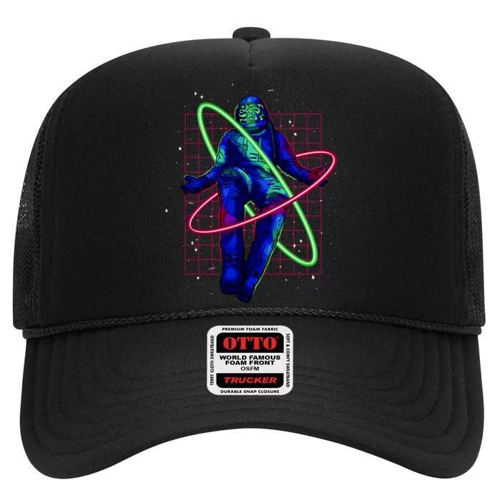 Neon Astronaut High Crown Mesh Trucker Hat