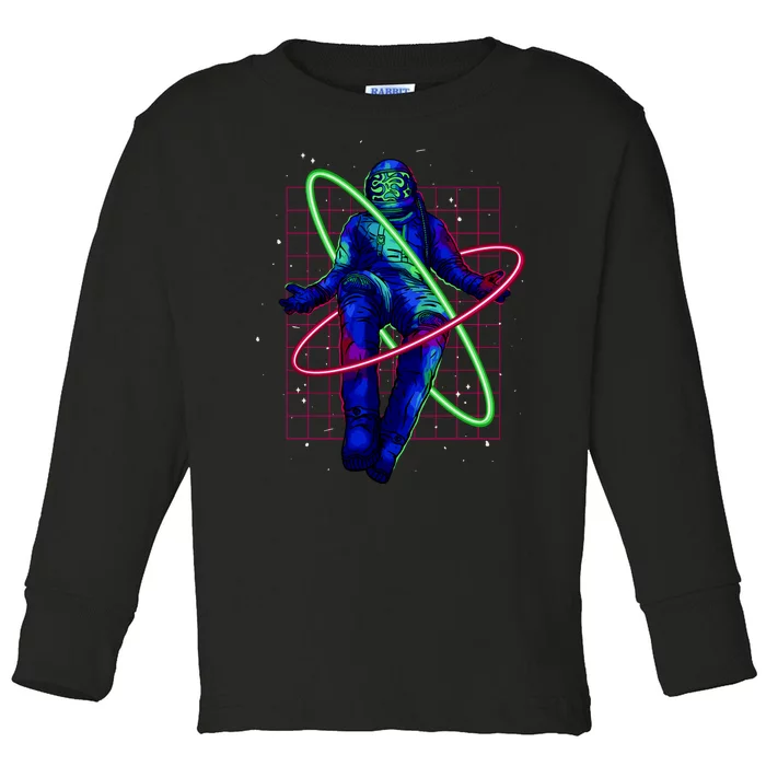 Neon Astronaut Toddler Long Sleeve Shirt